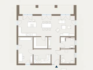 Fertighaus City Villa 5 von allkauf haus, Stadtvilla Grundriss 1