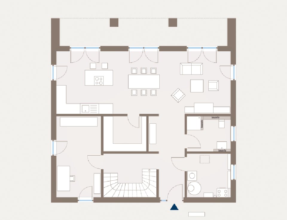 Fertighaus City Villa 5 von allkauf haus, Stadtvilla Grundriss 1