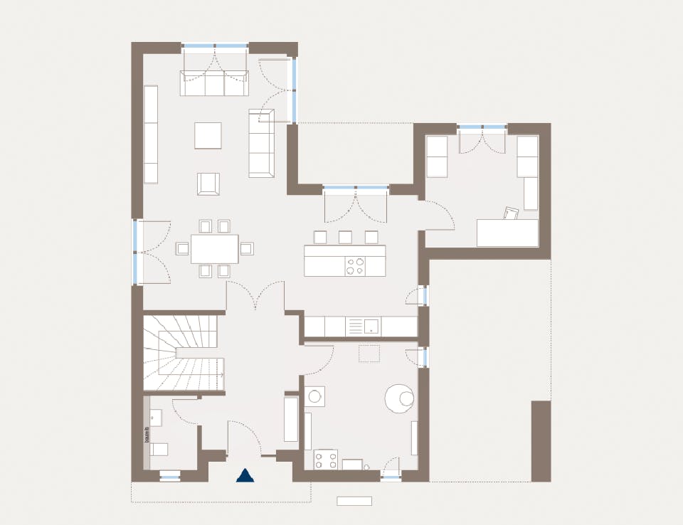 Fertighaus Cult 1 V2 von allkauf haus, Cubushaus Grundriss 1