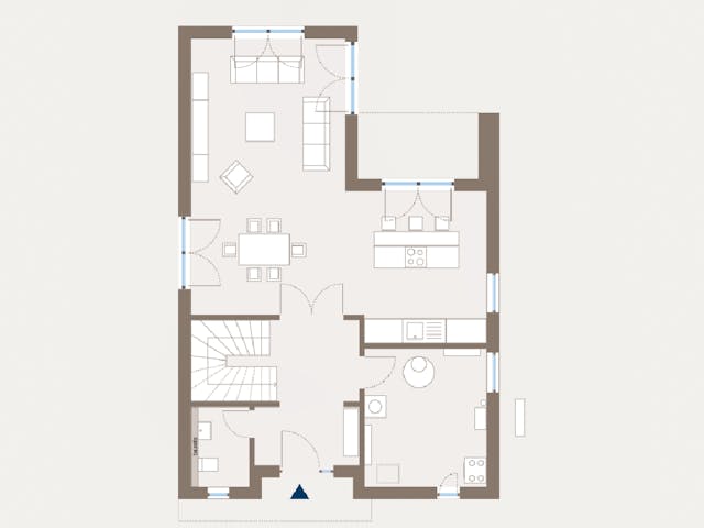 Fertighaus Cult 2 von allkauf haus, Cubushaus Grundriss 1