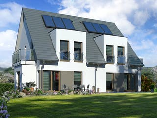 Fertighaus Double 1 von allkauf haus, Satteldach-Klassiker Außenansicht 1