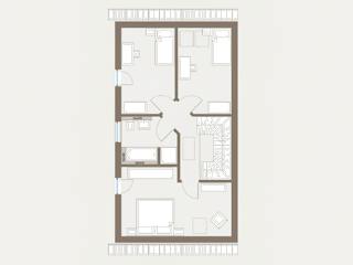 Fertighaus Double 4 von allkauf haus, Satteldach-Klassiker Grundriss 2