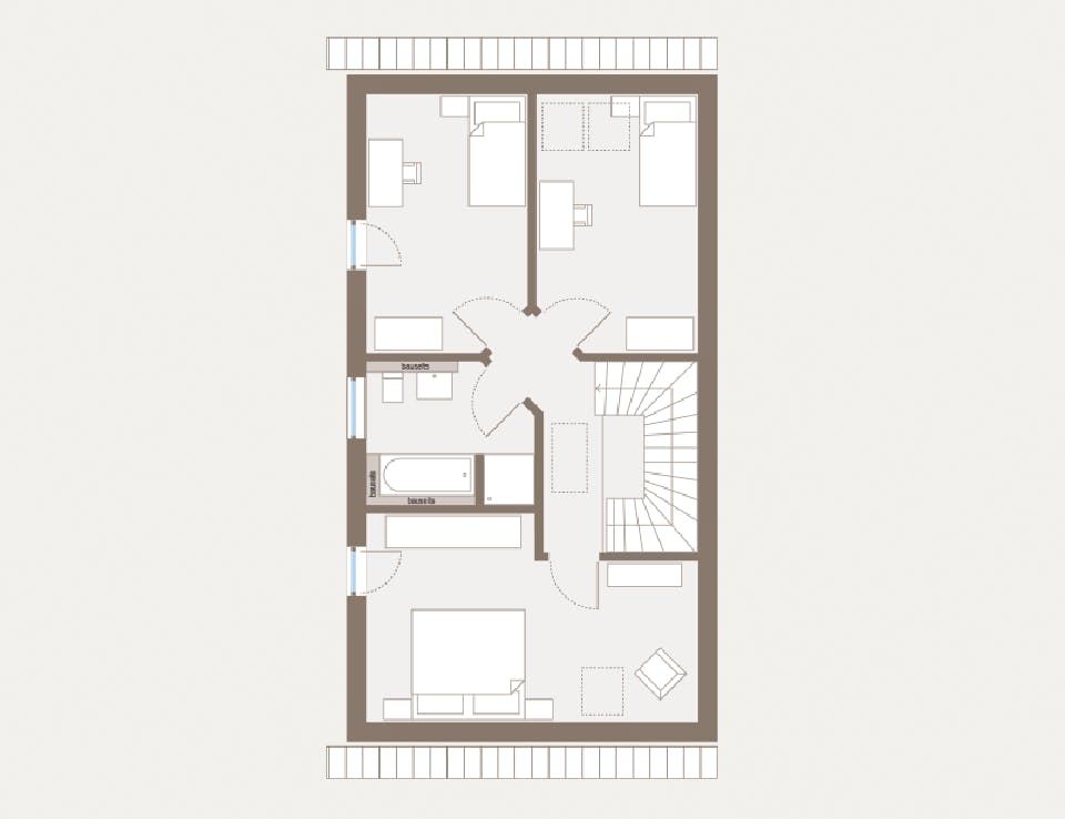 Fertighaus Double 4 von allkauf haus, Satteldach-Klassiker Grundriss 2