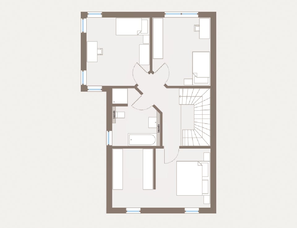Fertighaus Double 8 von allkauf haus, Cubushaus Grundriss 2