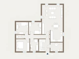 Fertighaus Generation 1 von allkauf haus, Satteldach-Klassiker Grundriss 1