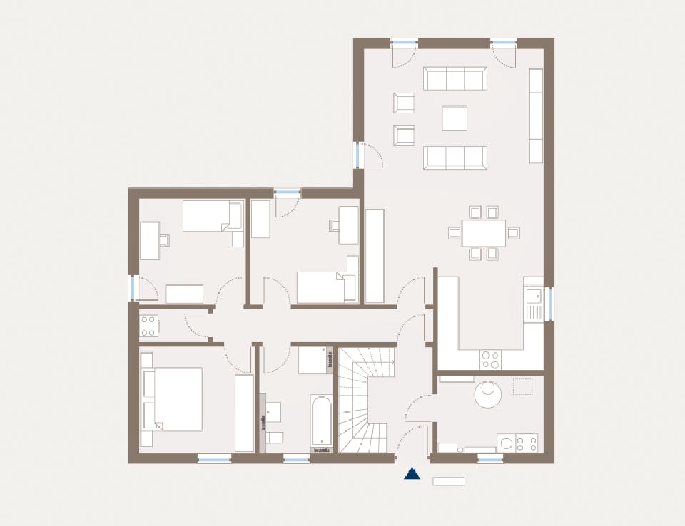 Fertighaus Generation 1 von allkauf haus, Satteldach-Klassiker Grundriss 1