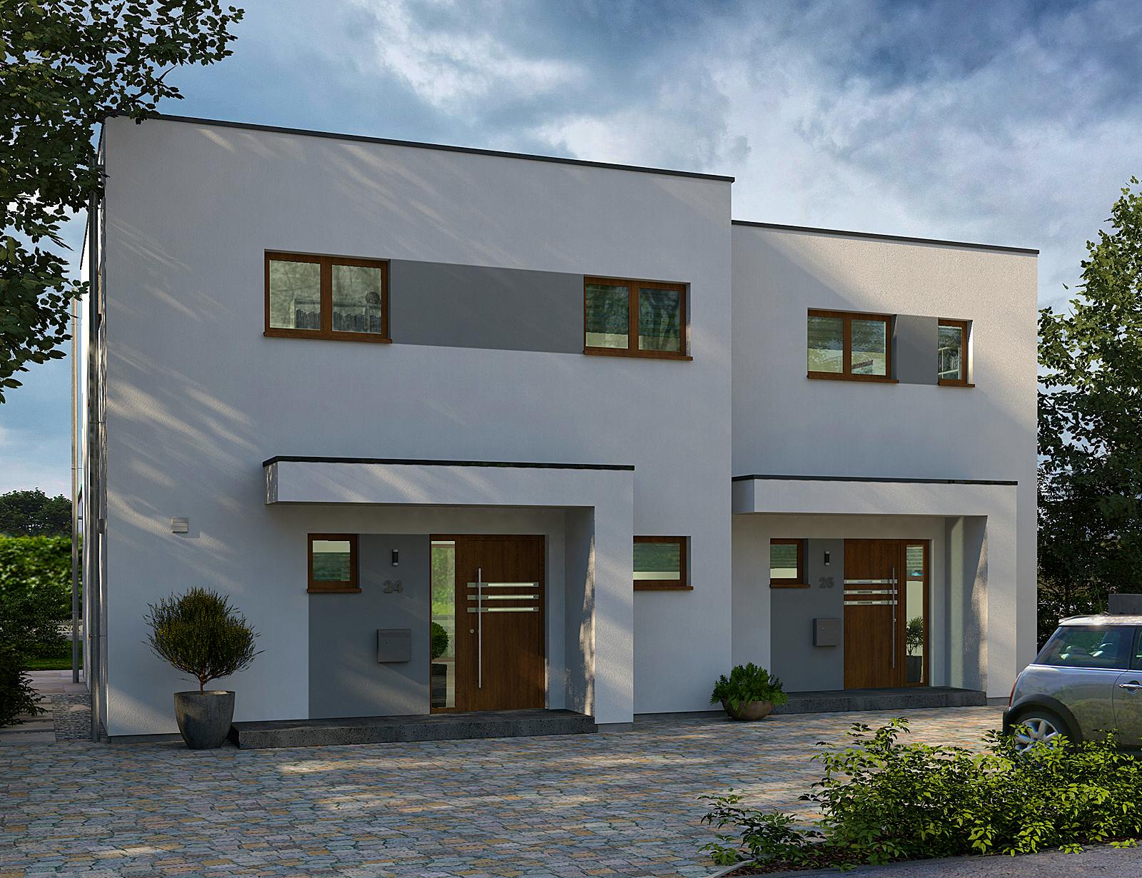 Fertighaus Generation 6 von allkauf haus, Cubushaus Außenansicht 2
