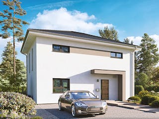 Fertighaus Home 12 von allkauf haus, Satteldach-Klassiker Außenansicht 3