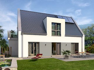 Fertighaus Home 13 von allkauf haus, Satteldach-Klassiker Außenansicht 1