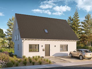 Fertighaus Home 13 von allkauf haus, Satteldach-Klassiker Außenansicht 3