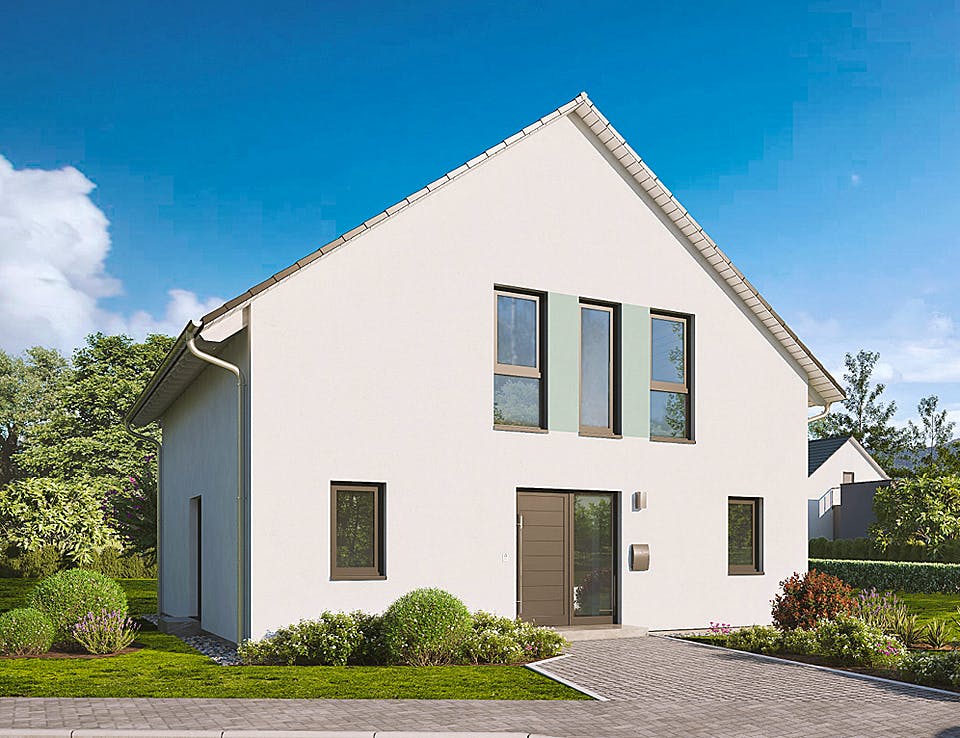 Fertighaus Home 14 von allkauf haus, Satteldach-Klassiker Außenansicht 1