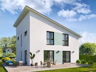 Fertighaus Home 14 von allkauf haus, Satteldach-Klassiker Außenansicht 4