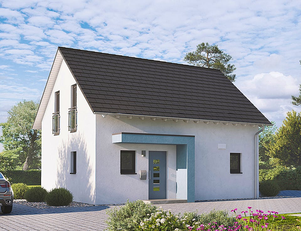 Fertighaus Home 1 von allkauf haus, Satteldach-Klassiker Außenansicht 1