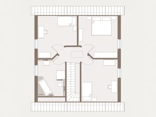 Fertighaus Home 2 von allkauf haus, Satteldach-Klassiker Grundriss 2