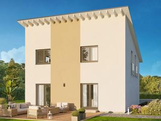 Fertighaus Home 4 von allkauf haus, Satteldach-Klassiker Außenansicht 5