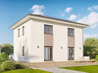 Fertighaus Home 5 von allkauf haus, Satteldach-Klassiker Außenansicht 3