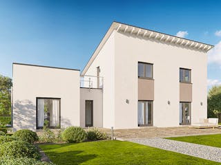Fertighaus Home 5 von allkauf haus, Satteldach-Klassiker Außenansicht 4