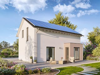 Fertighaus Home 6 von allkauf haus, Satteldach-Klassiker Außenansicht 2