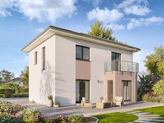 Fertighaus Home 6 von allkauf haus, Satteldach-Klassiker Außenansicht 3