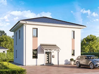 Fertighaus Home 7 von allkauf haus, Satteldach-Klassiker Außenansicht 3