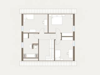 Fertighaus Home 7 von allkauf haus, Satteldach-Klassiker Grundriss 2