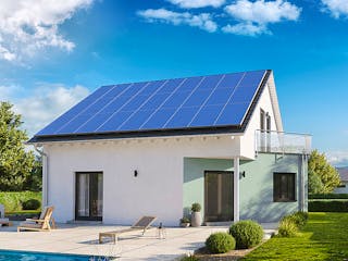 Fertighaus Home 8 von allkauf haus, Satteldach-Klassiker Außenansicht 2