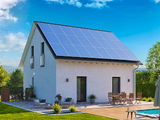 Fertighaus Home 2 von allkauf haus, Satteldach-Klassiker Außenansicht 3