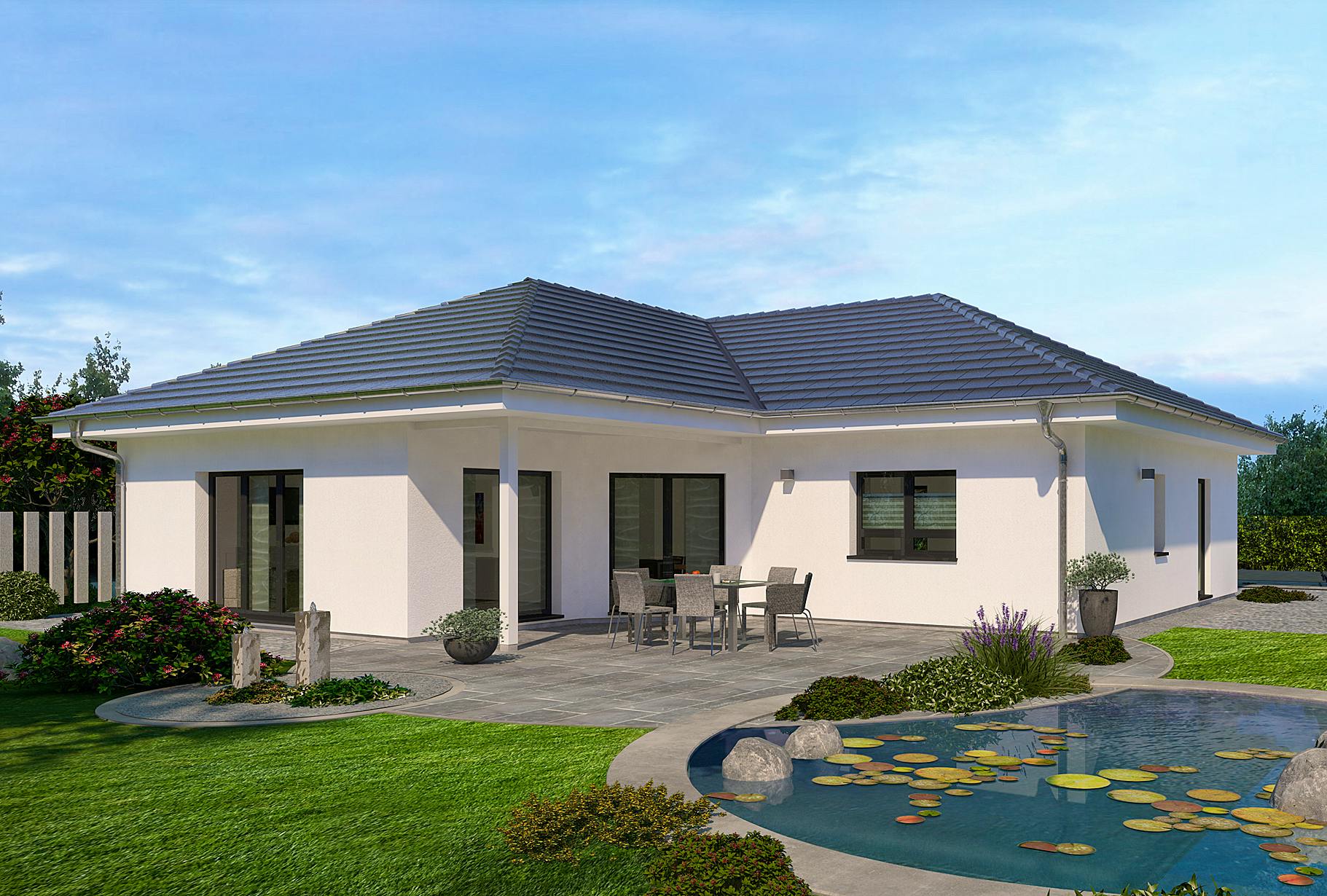 Fertighaus Lifetime 5 WD von allkauf haus, Bungalow Außenansicht 1
