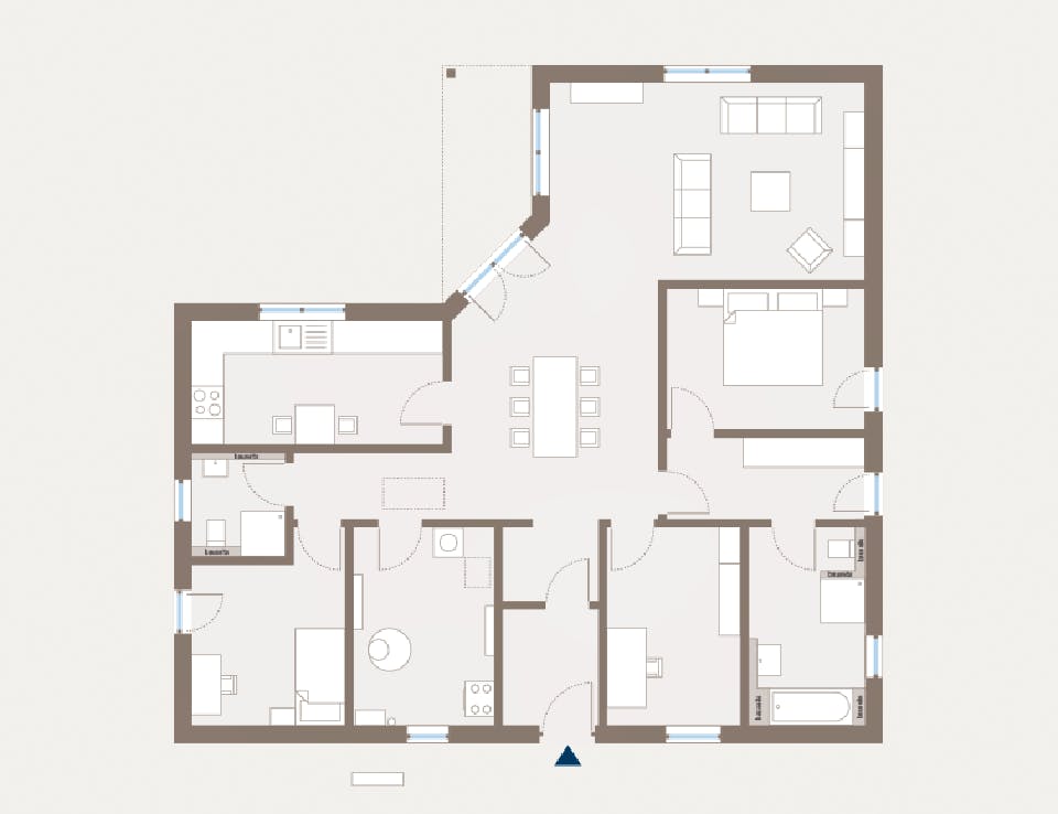 Fertighaus Lifetime 5 WD von allkauf haus, Bungalow Grundriss 1