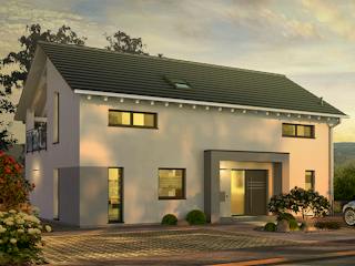 Fertighaus Prestige 2 von allkauf haus, Satteldach-Klassiker Außenansicht 3