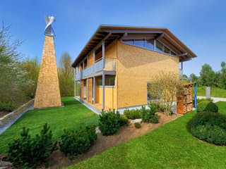 Fertighaus Alpenchic von Bau-Fritz Schlüsselfertig ab 780000€, Satteldach-Klassiker Außenansicht 4