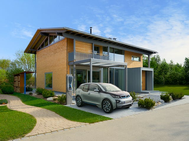 Fertighaus Alpenchic von Bau-Fritz Schlüsselfertig ab 780000€, Satteldach-Klassiker Außenansicht 1