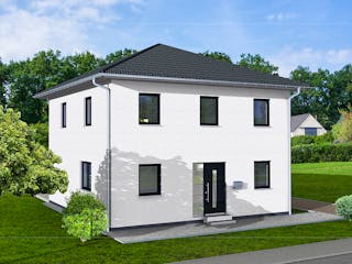Massivhaus Villa 125 von AMB Massivhaus, Stadtvilla Außenansicht 2