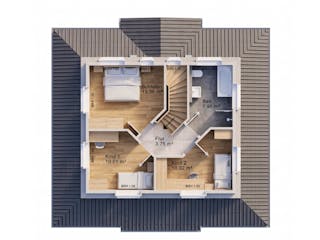 Massivhaus Pagode 124 von AMR-Wohnbau Schlüsselfertig ab 360000€, Stadtvilla Grundriss 2
