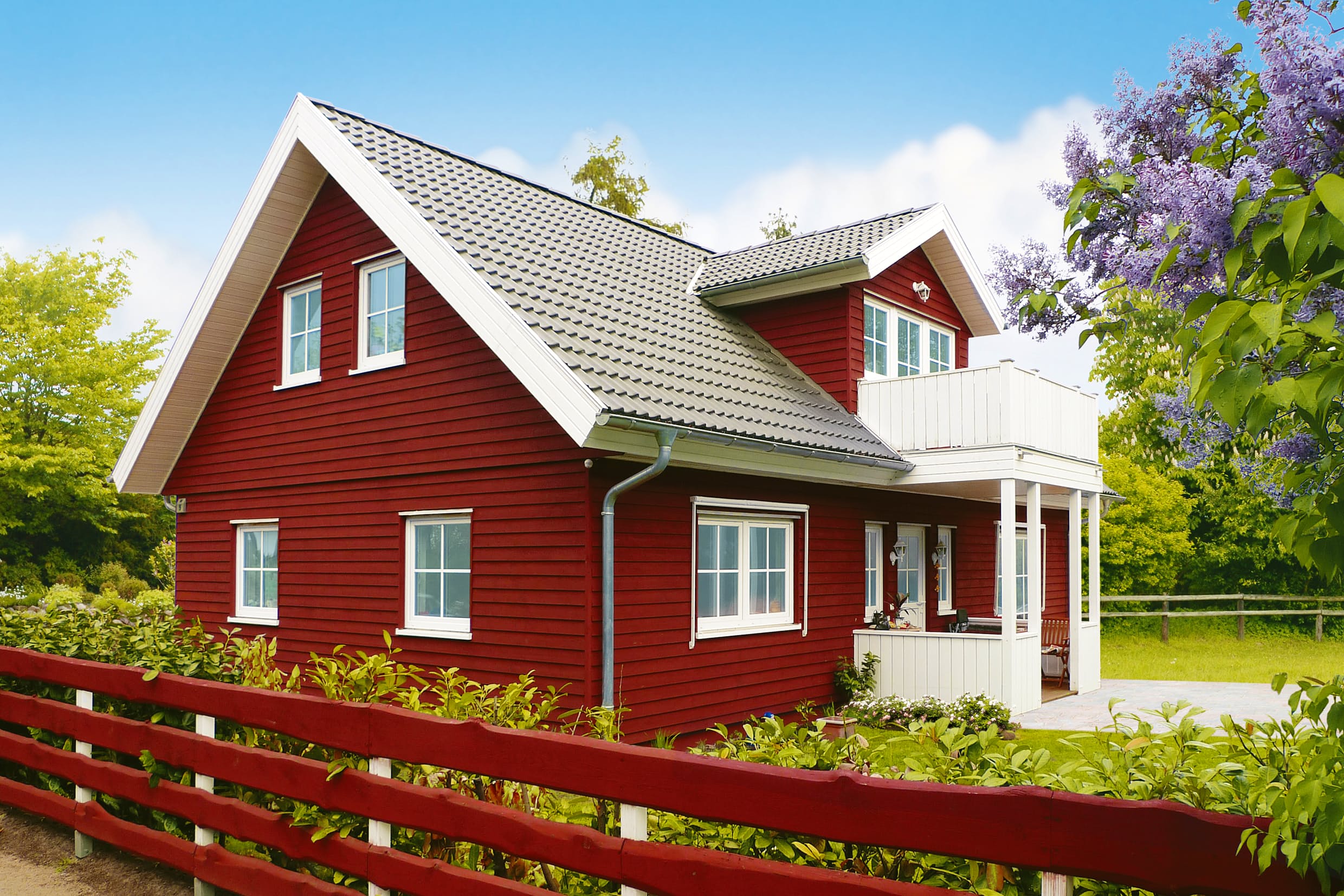 Fertighaus Amrum L von Danhaus Deutschland, Satteldach-Klassiker Außenansicht 1