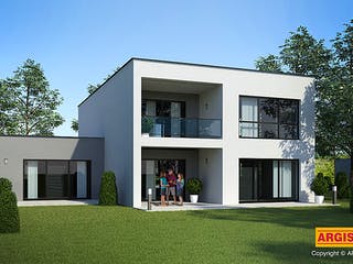 Massivhaus Berlin von ARGISOL-Bausysteme Bausatzhaus ab 74440€, Cubushaus Außenansicht 2