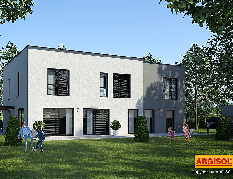 Massivhaus Bonn von ARGISOL-Bausysteme Bausatzhaus ab 67050€, Cubushaus Außenansicht 2