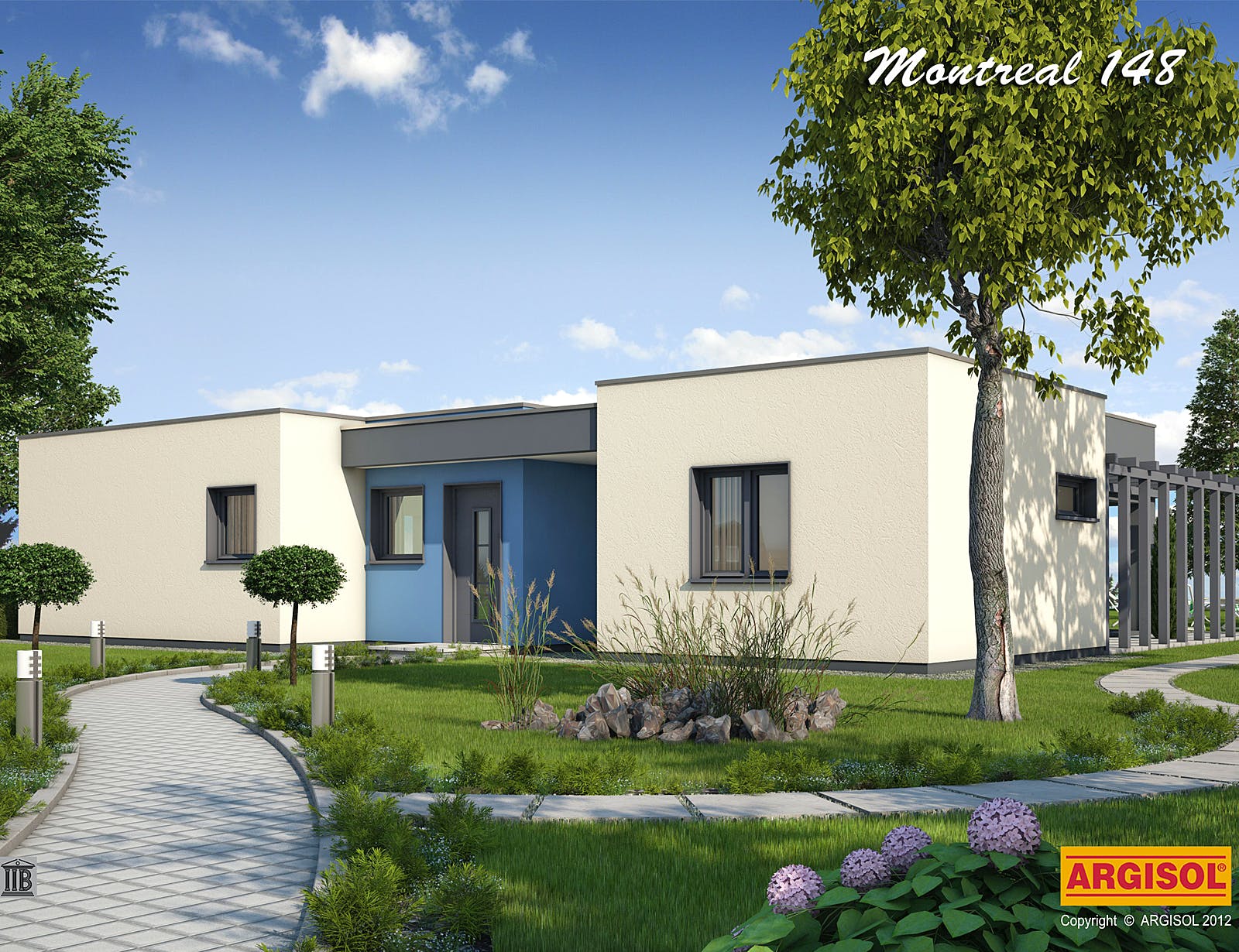 Massivhaus Montreal I von ARGISOL-Bausysteme Bausatzhaus ab 41790€, Bungalow Außenansicht 1