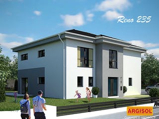 Massivhaus Reno von ARGISOL-Bausysteme Bausatzhaus ab 62480€, Stadtvilla Außenansicht 1