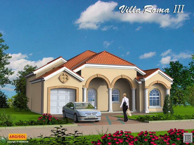 Massivhaus Villa Roma III von ARGISOL-Bausysteme Bausatzhaus ab 61040€, Stadtvilla Außenansicht 1