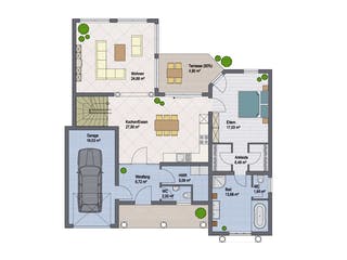 Massivhaus Villa Roma III von ARGISOL-Bausysteme Bausatzhaus ab 61040€, Stadtvilla Grundriss 1