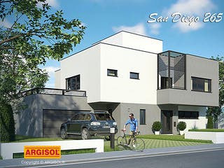 Massivhaus San Diego von ARGISOL-Bausysteme Bausatzhaus ab 86010€, Cubushaus Außenansicht 1