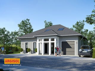 Massivhaus Villa Madrid von ARGISOL-Bausysteme Bausatzhaus ab 42650€, Stadtvilla Außenansicht 1