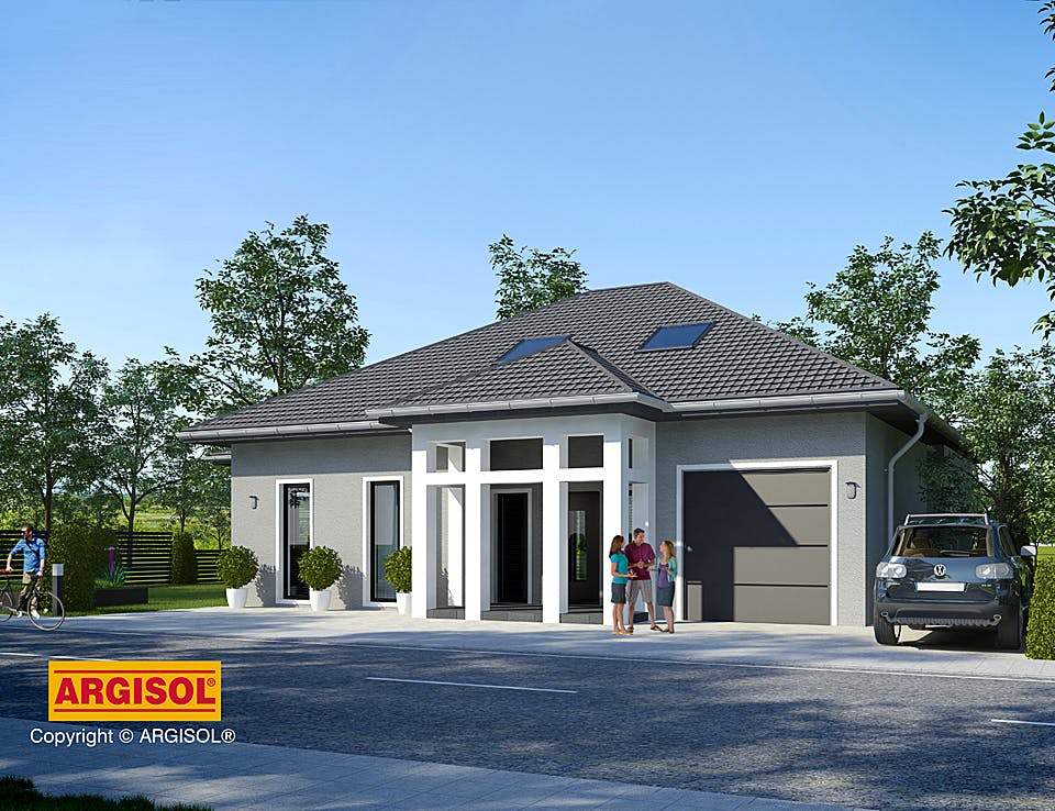 Massivhaus Villa Madrid von ARGISOL-Bausysteme Bausatzhaus ab 42650€, Stadtvilla Außenansicht 1