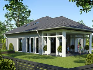 Massivhaus Villa Madrid von ARGISOL-Bausysteme Bausatzhaus ab 42650€, Stadtvilla Außenansicht 3