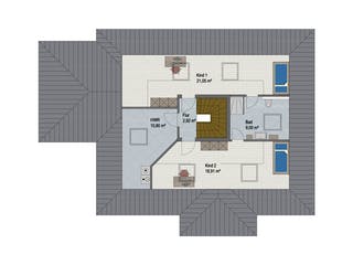 Massivhaus Villa Madrid von ARGISOL-Bausysteme Bausatzhaus ab 42650€, Stadtvilla Grundriss 2