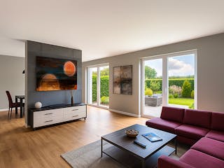Massivhaus Flachdach 208 von ASL Wohnungsbau Schlüsselfertig ab 477589€, Cubushaus Innenansicht 1