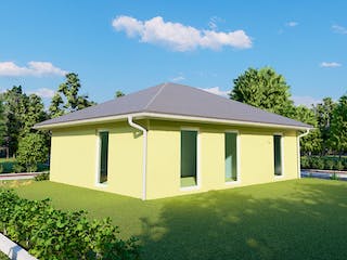 Massivhaus Aspe von AVOS Hausbau Schlüsselfertig ab 182500€, Bungalow Außenansicht 3