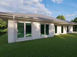 Massivhaus Geranie von AVOS Hausbau Schlüsselfertig ab 414000€, Bungalow Außenansicht 1