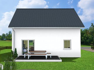 Massivhaus Kern von AVOS Hausbau Schlüsselfertig ab 279950€, Satteldach-Klassiker Außenansicht 2